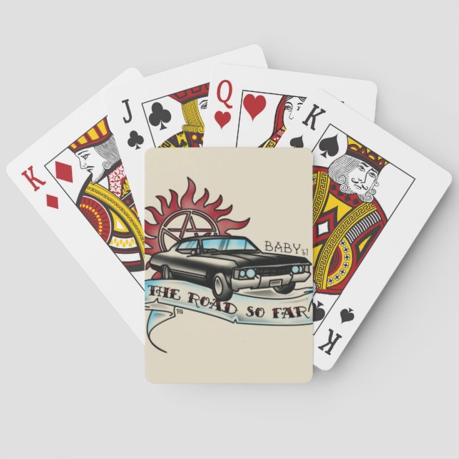 Svarta Impala poker kort från -67 Casinokort (Baksidan)