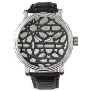 Svarta Järn Grind Armbandsur