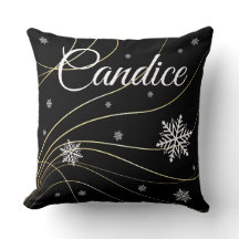 Svarta julkuddar vid stil.