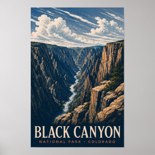 Svarta kanjonen i Gunnison National Park Modern Poster