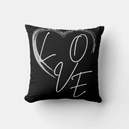 Svarta Kärlek Dekorativ kudde