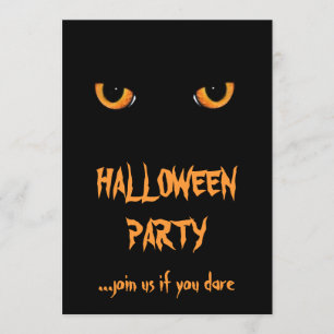 Svarta katt Halloween-fest inbjudningar