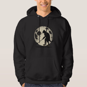 Svarta katt hockey moon grafiska t-shirts män kvin hoodie