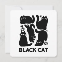 Svarta Katt Silhuetter - Söt Kattdesign