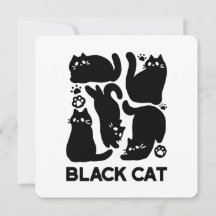Svarta Katt Silhuetter - Söt Kattdesign