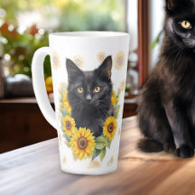 Svarta katt solrosor säger