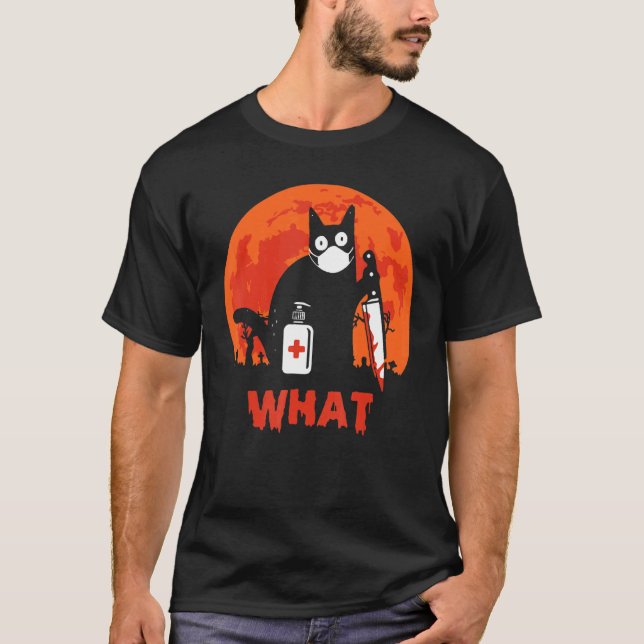 Svarta katt vilken mordisk katt med svart katt frå t shirt (Framsida)