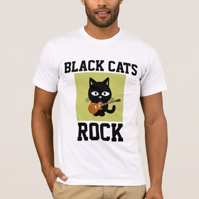 SVARTA KATTAR KATT T-SHIRT (Framsida)