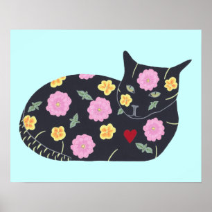 Svarta kattblommor Växter Katter Kan Äta Affischer