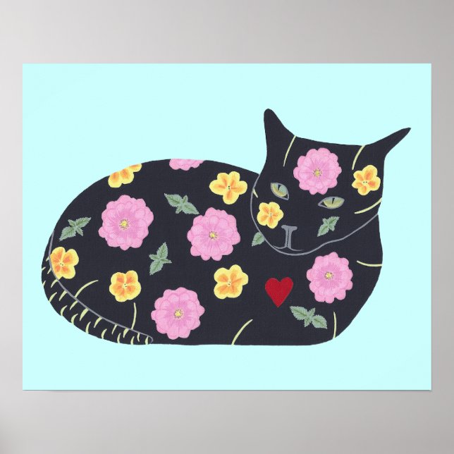 Svarta kattblommor Växter Katter Kan Äta Affischer (Framsidan)