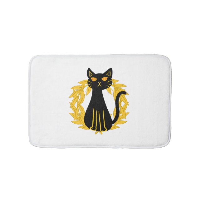 Svarta Kattdjur Skräck Halloween Barn Badrumsmatta (Framsidan)