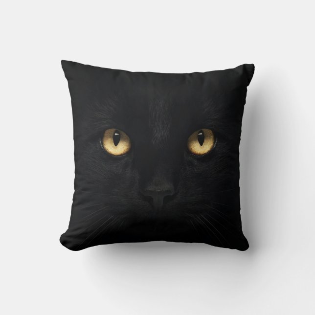 Svarta katten Dekorativ kudde (Framsida)