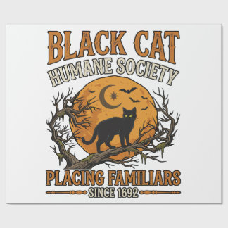 Svarta Katten Human Society Halloween Fullmåne Fla Presentpapper
