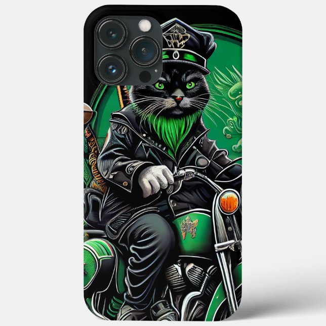 Svarta katten kör cykel St. Patricks dag (Baksida)