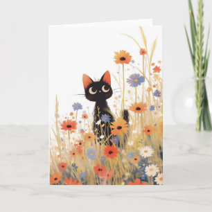 Svarta Kattens Blomsteroase Kort