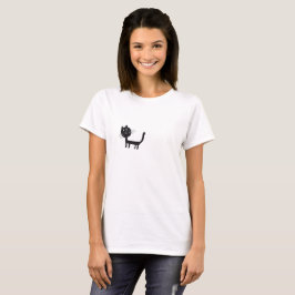Svarta kattens grundläggande T-Shirt, vit Tröja