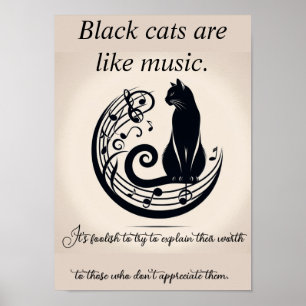 Svarta katter är som musik poster