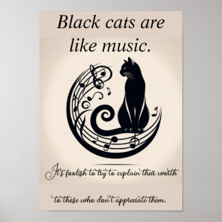 Svarta katter är som musik poster