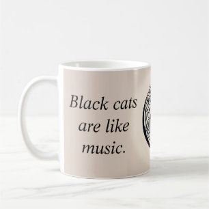 Svarta katter är som musikkort kaffemugg