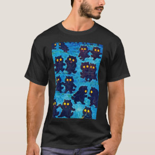Svarta katter Dancing in Moonlight, Louis Wain T Shirt