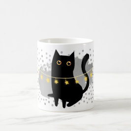 Svarta katter! En ren och skär gåva! Kaffemugg