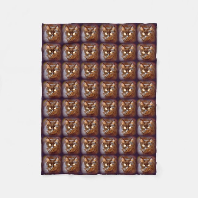 svarta katter fleecefilt (Framsidan)