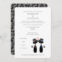 Svarta katter Gay Marriage Purrr.fect Bröllop