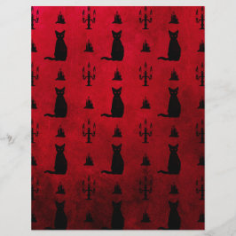 Svarta katter Halloween-skrapbok Papper