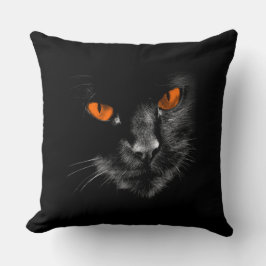 Svarta katter härskar - Orange ögon Kudde