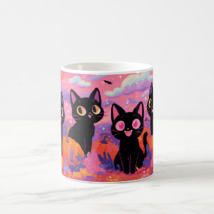 Svarta katter i Pumpkin Patch Mugg