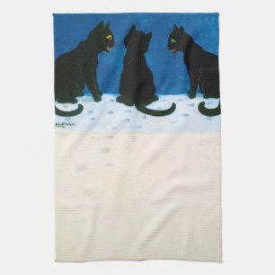 Svarta katter i Snö, Louis Wain Kökshandduk