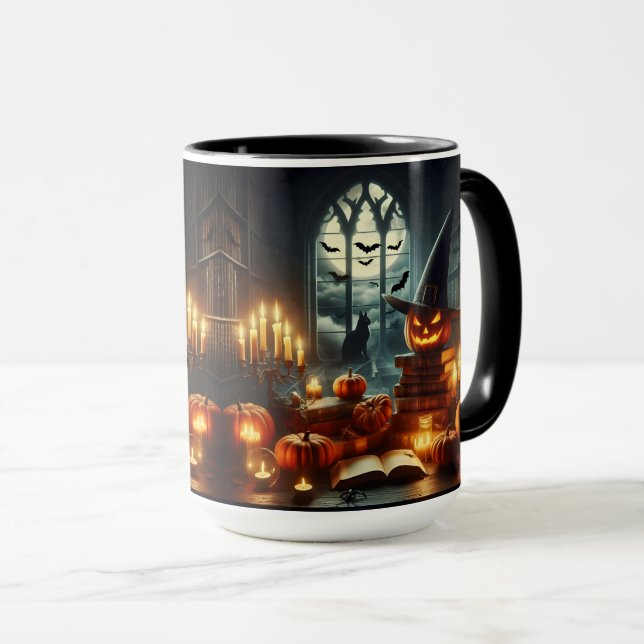 Svarta katter, Jack-O-lyktor och Fladdermus Mugg (Framsida höger)