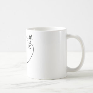 Svarta katter kaffemugg