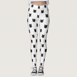 Svarta katter mönster Leggings