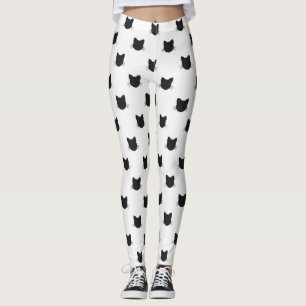Svarta katter mönster Leggings