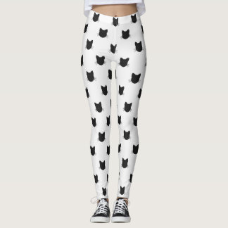Svarta katter mönster Leggings