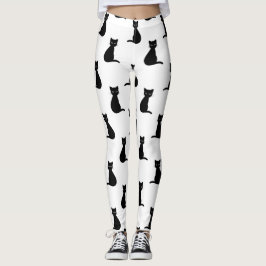 Svarta katter mönster Leggings
