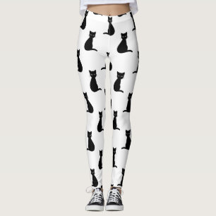 Svarta katter mönster Leggings