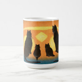 Svarta katter och Pumpkin Kaffemugg