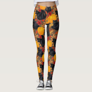 Svarta katter och pumpor 2 leggings