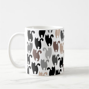 Svarta katter och vänner kaffemugg