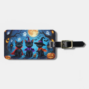 Svarta katter Pumpkin Halloween Funny Bagagebricka
