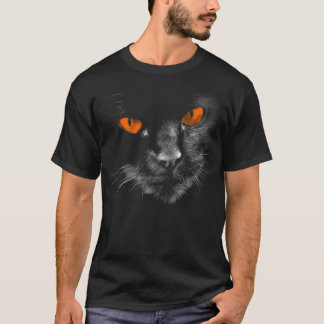 Svarta katter regerar - Orange ögon T Shirt
