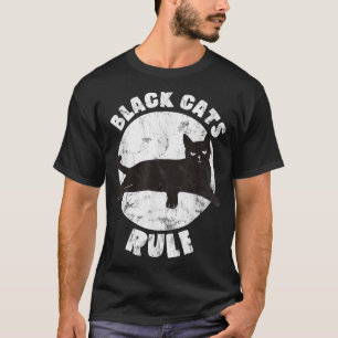 Svarta katter Rule Pappa Kattunge Pappa Cat Mamma  T Shirt