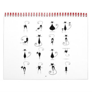 Svarta katter-samling kalender