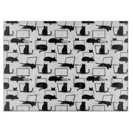 Svarta katter Sitta på bärbara datorer Mönster