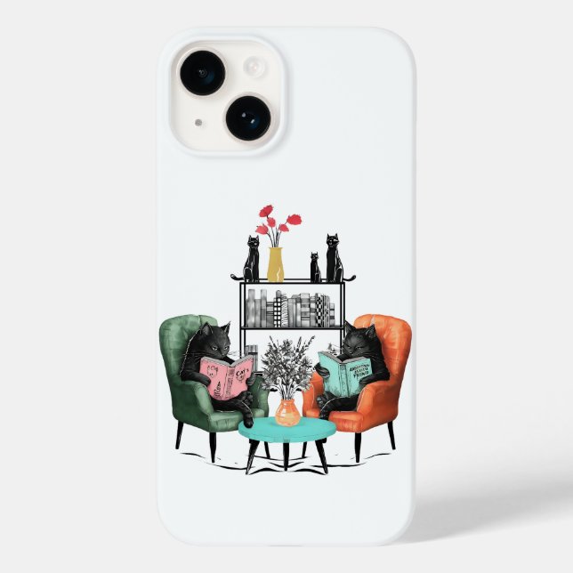 svarta katter som läser bokar (Baksida)