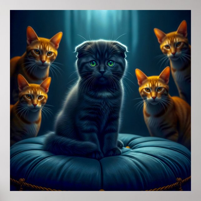 Svarta katter tar med Lycka till! Poster (Framsidan)