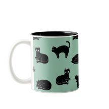 Svarta katter utan sjölösa Mönster