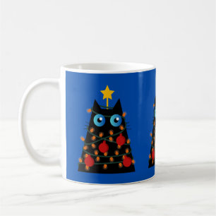 Svarta katter! Whiskers & jul Cheer! Kaffemugg